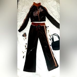 JADED LONDON y2k velour suit in brown🤎🤎